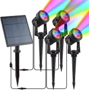 Solar Spot Light Outdoor 4 in 1 Colored Adjustable LED Security Tree Spotlight