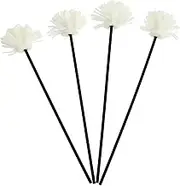 4Pcs Essential Oil Diffuser Sticks Pe Rattan Aroma Flower Sticks for Home Fragrance for Living Bedroom Kitchen and Bathroom Safe No Flame Required