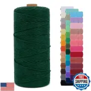 LEREATI 2mm Macrame Cord, 219 Yards Natural Cotton Cord, Macrame Macrame Rope