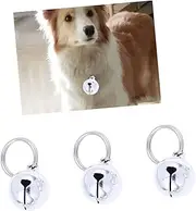 Cat Dog Pet Bells 12 Pieces 16mm Metal Pendant Bells for Open Pet Necklace Silver for Daily Activity