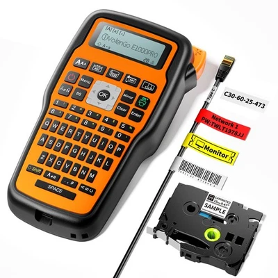 Label Maker Machine with-Tape, Heat Shrink Label Maker Waterproof-Labels, Wir...