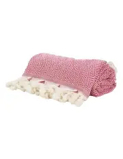 [Tolu] Turkish Stripe Towel in Red/White