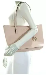 Michael Kors Jet Set Travel Medium Carryall Leather Tote Bag Ballet