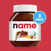 3 x Personalised Nutella Original Labels - 750g Nutella Jar!