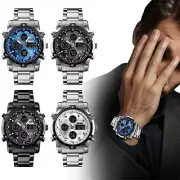 Stylish Men Watch LED Chronometer Watch Sports Watch Two Hour Display Watch