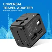 Dual USB Global Travel Adapter with 2.4A Current – Universal Plug Socket, Multi-