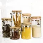 glass canisters stainless steel container Glass Food Container Glass Snacks