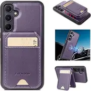 [YocoverTech] for Galaxy A15 5G Case Wallet with Card Slots,2 in 1 Detachable Magnetic Cover Card Holders PU Leather RFID Blocking Kickstand for Samsung Galaxy A15 5G Flip Case-Purple