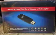 Linksys AE2500 Dual-Band Wireless-N USB Adapter Sealed New In Box