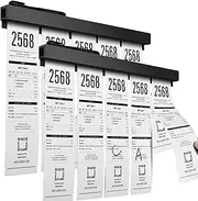 2 Pieces Ticket Holder Receipt Holder for Restaurant Refrigerator, No Drill Restaurant Order Ticket Holder, for Walls Home Kitchen Office Cafes Pubs Bars (Black, 16 Inch, 2p)