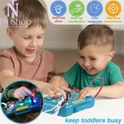 Montessori Busy Board Portable Sensory Toys for Toddler with LED Light Up Switch