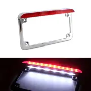 License Plate Frame Bracket Kit w/LED Brake Number Plate Light For Harley Bobber
