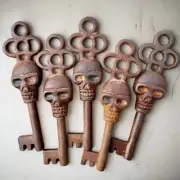 Skull Cast Iron Skeleton Keys With Antique Finish (Set of 5)