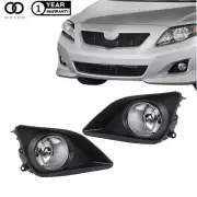 Fog Lights Lamps w/Black Cover Wiring Switch kits For 2009-2010 Toyota Corolla (for: Toyota)