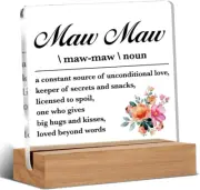 Maw Maw Definition Gift, Mothers Day Birthday Gifts for Grandma Nana Grandmother