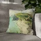 CUSHION COVER PILLOW CASE|CLAUDE MONET - BEACH IN POURVILLE ART PAINT