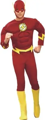 The Flash Muscle Chest Deluxe Adult Costume Size Medium