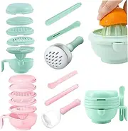 2 Sets Baby Food Maker with Handle Large Capacity Baby Puree Maker with Masher Non-slip Heat Resistant Food Grinder for New Parents