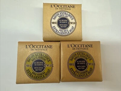 L'Occitane En Provence Shea Verbena Extra Gentle Soap (3.5oz / 100g) X 3 pcs