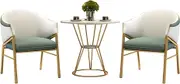 Office Reception Room Club Table and Chair Set, Reception Table and Chair Combination,Coffee Table and Chair Set,Negotiation Table,Kitchen & Dining Table, Meetings Small Round Tables (Color : 2 Whit