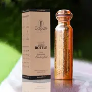 Cop29 Dual Hammered + Hand Engraved Premium Design Pure Copper Mira Glossy Wa...