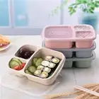 Wheat Straw Lunchbox Picnic Storage Boxs Food Fruit Container Lunch Box