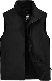 [AKTQL88] Men's Vest Multi-Pocket Sleeveless Gilet Outdoor Leisure Fishing Photography Vest Utility Travel Hiking Jacket