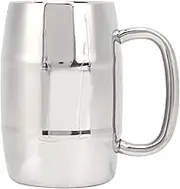 Beer Mug, 304 Stainless Steel Beer Mug, Beer Mug DoubleWalled, 550ML Large Whiskey Barrel DoubleWalled, Coffee Mug with Handle, Travel Tumbler Cup