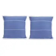 2PK Jason Commercial Calista Euro Pillow Case 65x65cm Indigo