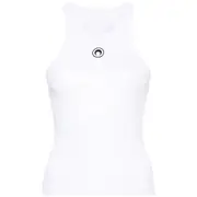 [Marine Serre] Marine Serre Crescent Moon-embroidered Tank Top XS WHITE