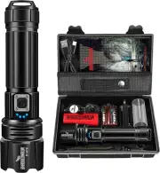 LED Torch Rechargeable Flashlight with High Lumens Shadowhawk 10000 Lumens AUS