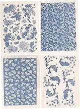 OFFIGAM 4Sheets Transfer Paper High Temperature Resistant Clay Decal for DIY Crafts Beautiful Underglaze Transfer for Pottery Projects Safe and Easy to Use