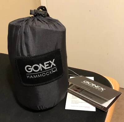 Gonex Camping Hammock (Light Green) with instructions, Carabiners, and Straps