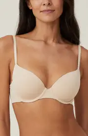 COTTON ON BODY Ultimate Comfort T-Shirt Bra in Frappe at Nordstrom, Size 32C