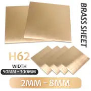 H62 Brass Sheet Plate Guillotine Offcuts, Various Multiple Sizes 2mm-8mm Thick