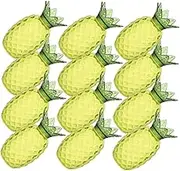 Vaguelly 12pcs Pineapple Shaped Candy Boxes Hawaii Party Treat Containers Adorable Plastic Favor Boxes for Weddings Birthdays Special Occasions for Sweets and Treats
