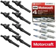 ENGINE IGNITION COIL & MOTORCRAFT SUPPRESSOR SPARK PLUG FOR FORD F-150 4.6L V8 (for: Ford)