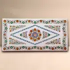 Handmade White Marble Dining Table Top, Luxury Inlay Table, Unique Table Top .