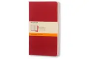 3pc Moleskine Ruled Cahier Notebook Architects Designers Journal L Cranberry Red