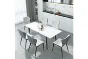 Levede Marble Dining Table 150CM White