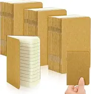 WYOMER 36-Piece Set of 4'' x 2.5'' Kraft Paper Pocket Notebooks - Mini Portable Memo Diaries Ideal for Students and Travelers (30 Sheets, 60 Lined Pages)