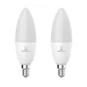 2x Laser 5W E14 Warm/Cool White Adjust Smart LED Light Bulb WiFi App Control