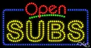 NEW “OPEN SUBS" 32x17 BORDER SOLID/ANIMATED LED SIGN W/CUSTOM OPTIONS 25574