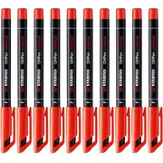 Stabilo Box 10 Universal Overhead Projector Pen Permanent Fine (Red)