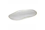 Ismay Large 35cm Glass Oblong Platter Dinnerware Food Serving Dish Plate White