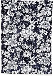 Vera Bradley Collegiate Plush XL Throw Blanket (Multiple Teams Available), Navy/White Rain Garden