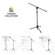 Microphone Stand Boom Arm Tilting Rotating Floor Podium Stage or Studio Stron...
