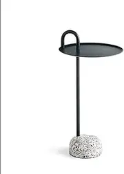 Side Table Small Metal End Side Table, Indoor Outdoor Round Bistro Tables, Portable Coffee Table, Bed Side Table Nightstand, Rust & Weather Resistant End Tables Living Room(Green)