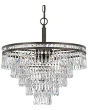 Crystorama 6-Light Mercer Chandelier Hand Cut Crystal