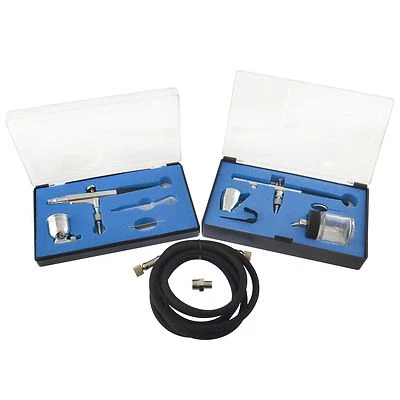 Dual Action Airbrush Air Brush Spray Gun Complete Kit 0.3mm Nozzle Hobby Paint